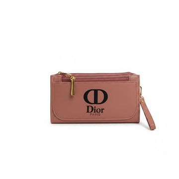 Noir Luxe Multi-Zip Wristlet Bag