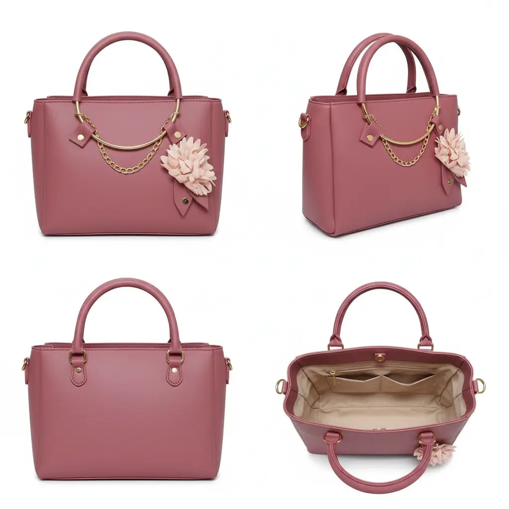 Blossom Belle – Floral Charm Handbag