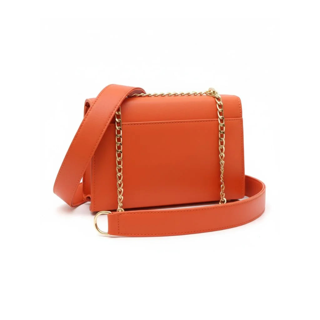 Sleek Chain Flap Crossbody