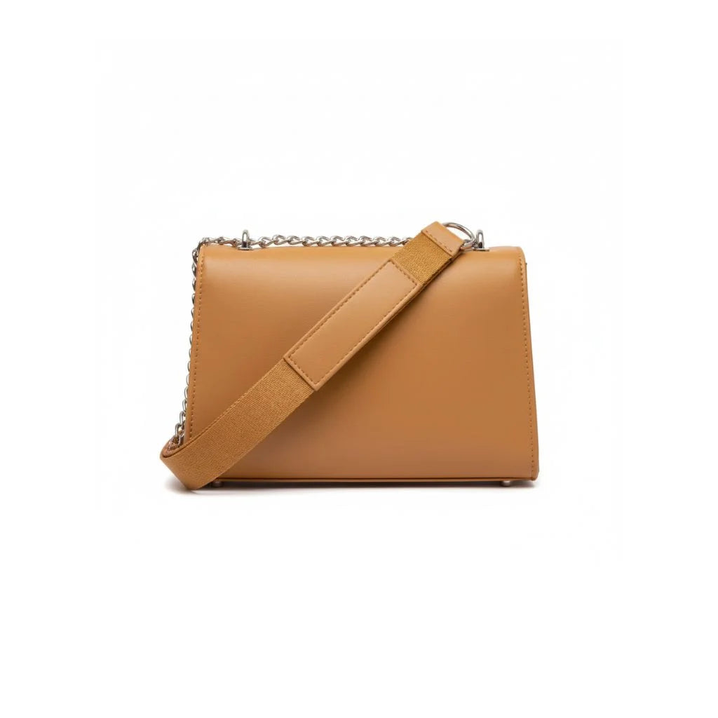 Sleek Chain Flap Crossbody