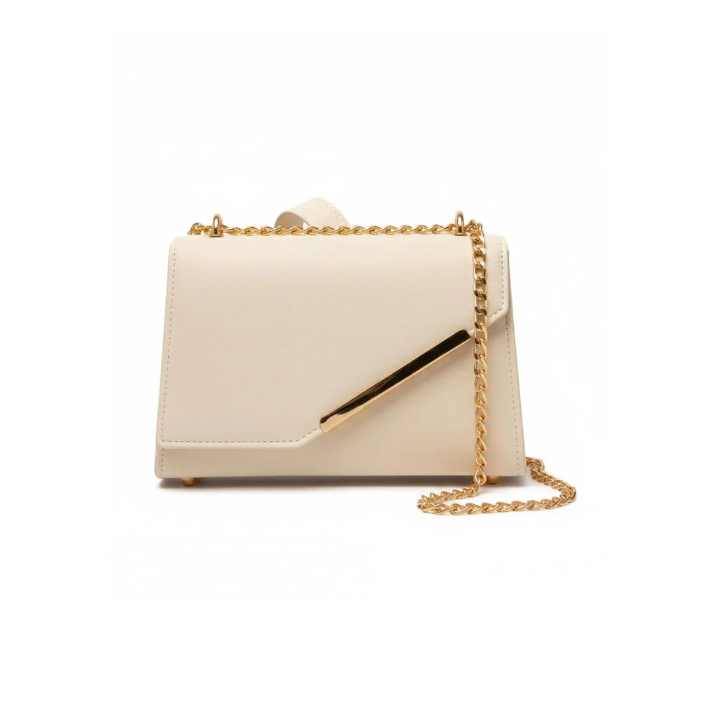 Sleek Chain Flap Crossbody