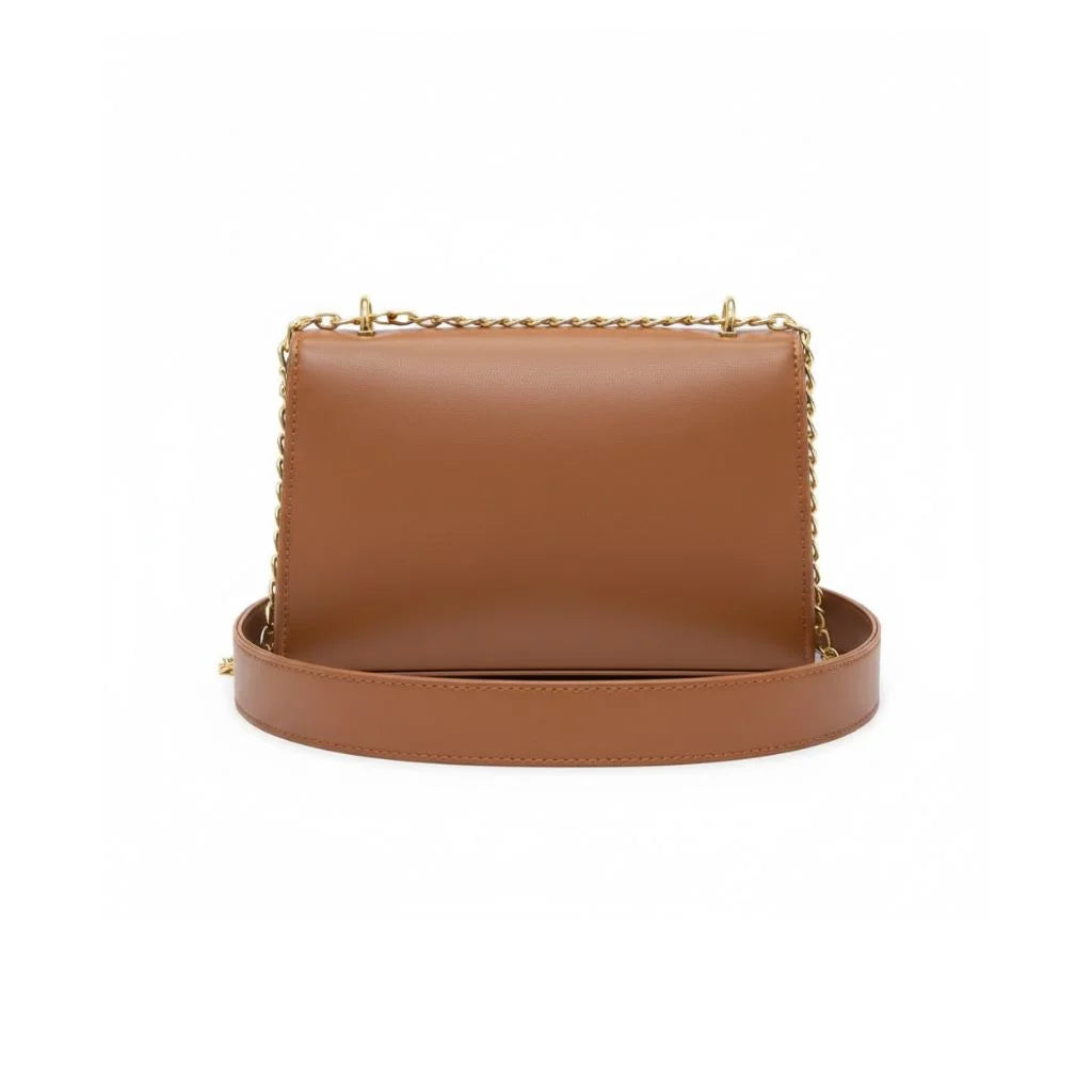 Sleek Chain Flap Crossbody