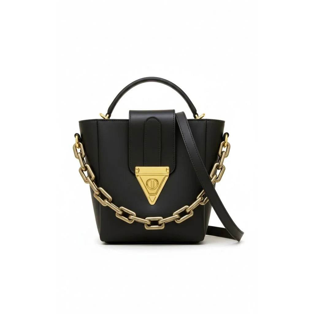 Golden Chain Bucket Satchel