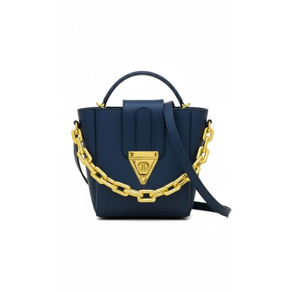 Golden Chain Bucket Satchel