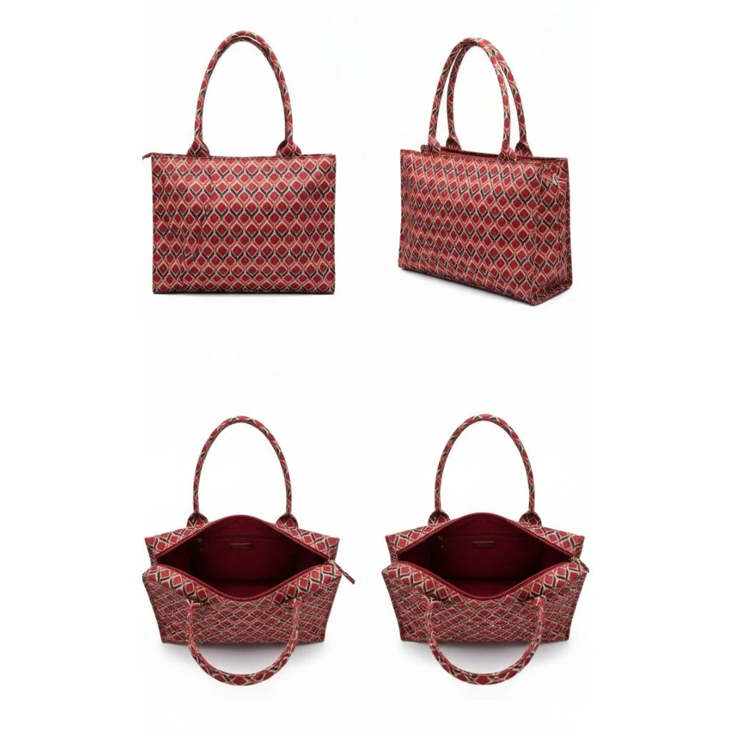 Classic Patterned Fabric Tote