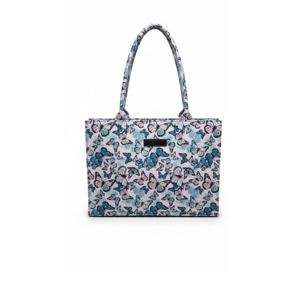 Azure Bloom Fabric Tote