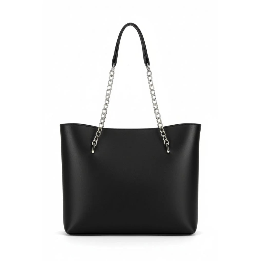 Noir Chain Luxe Tote