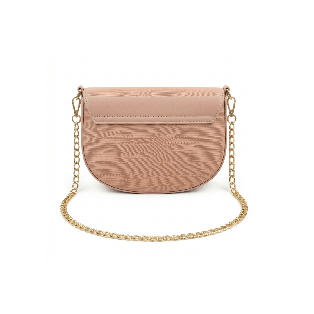 Pearl Accent Bow Chain Crossbody Bag