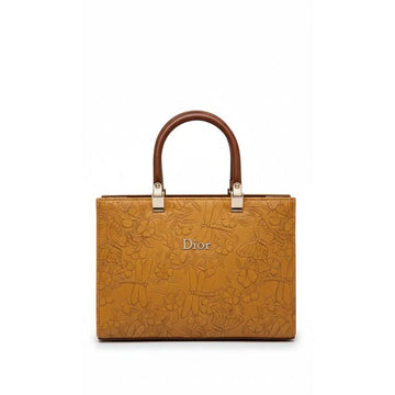 Floral Embossed Structured Tote