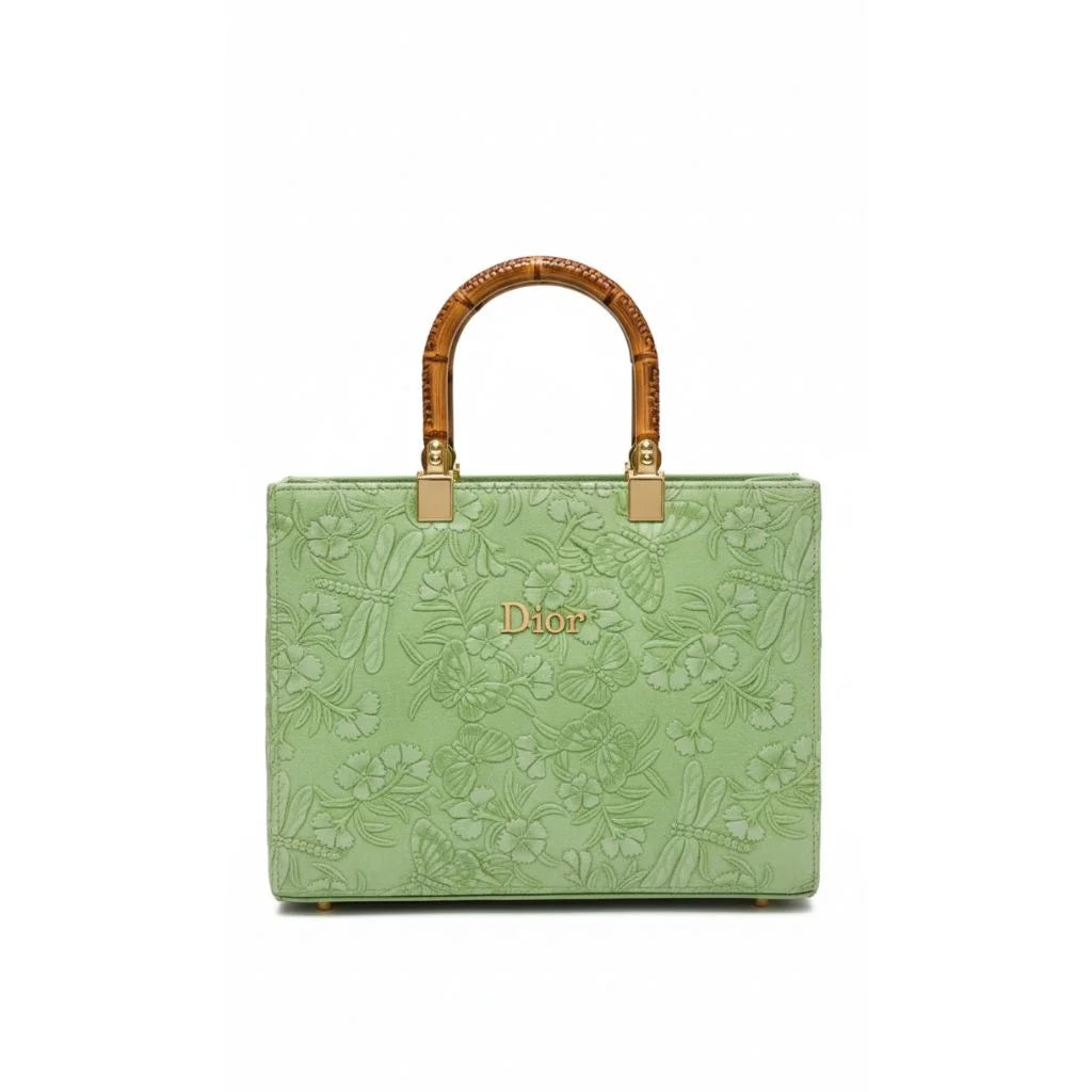 Floral Embossed Structured Tote