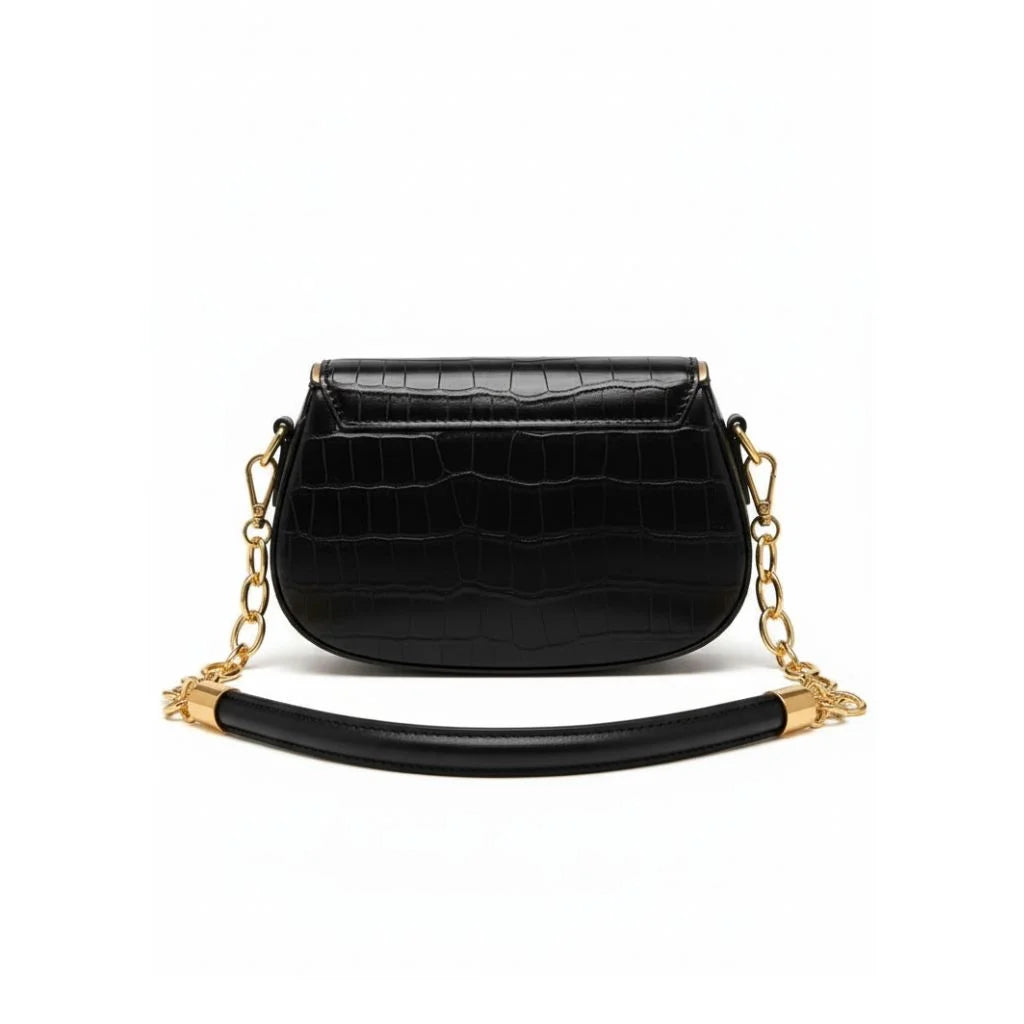 Crescent Shoulder Bag with Chain Strap