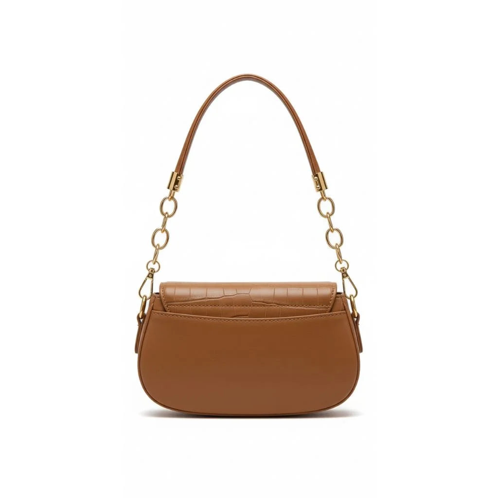 Crescent Shoulder Bag with Chain Strap