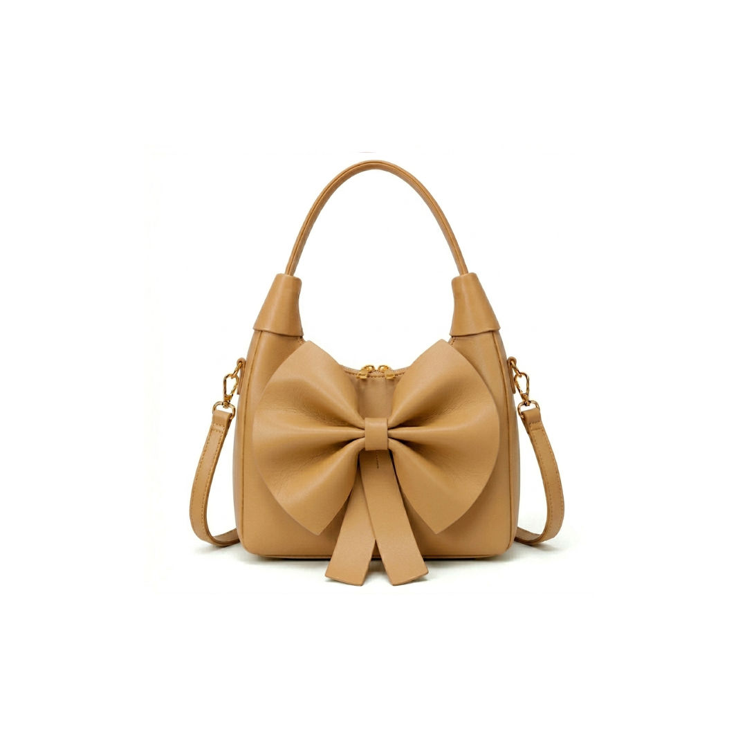 Bella Bow Accent Hobo Shoulder Bag