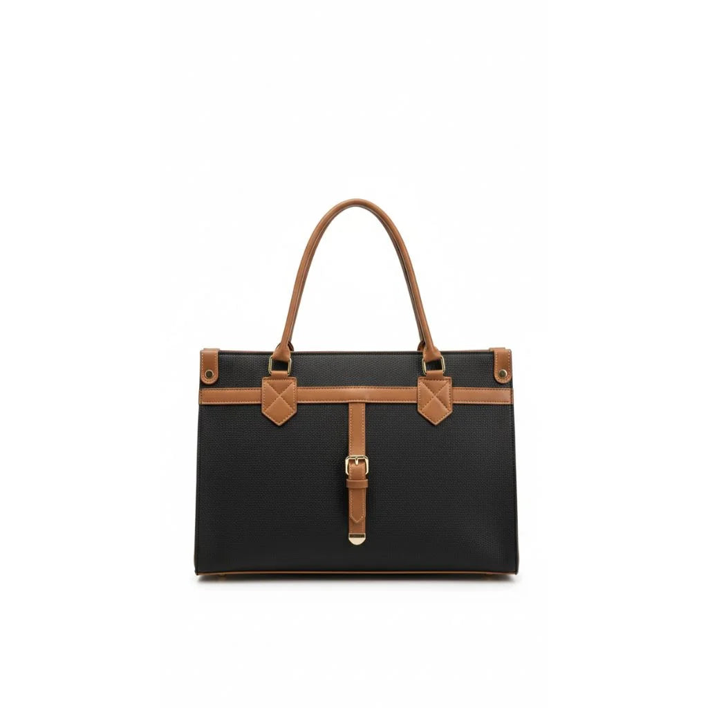 Structured Top-Handle Satchel Handbag