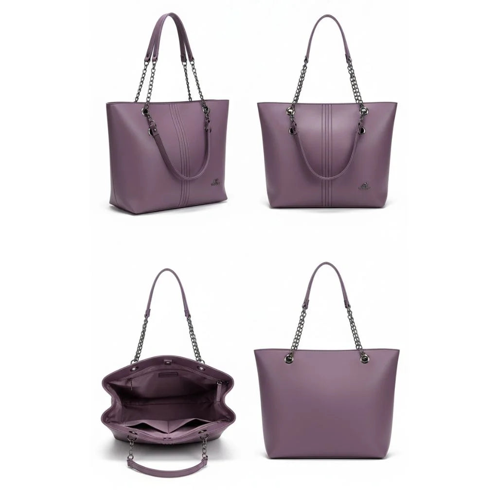 Sage Chain Elegance Tote