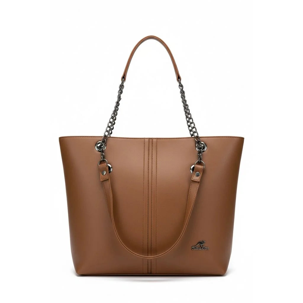 Sage Chain Elegance Tote