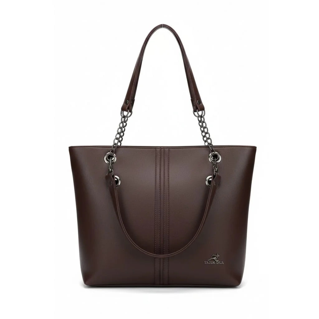 Sage Chain Elegance Tote