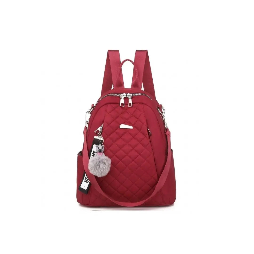 Ruby Quilted Urban Charm Backpack