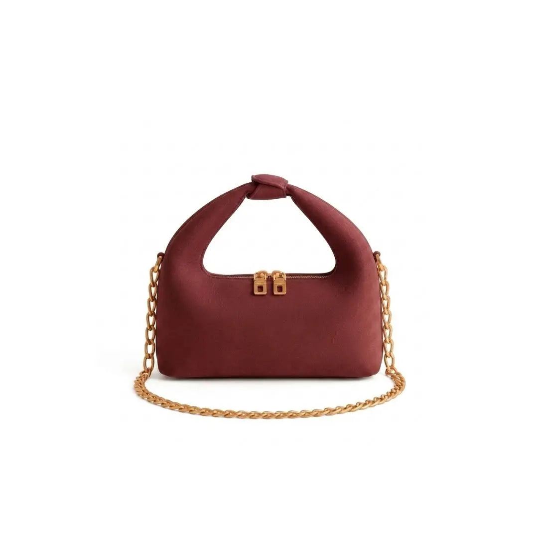 Aurelia Luxe Mini Hobo Chain Shoulder Bag
