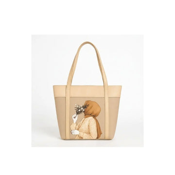 Amara Bloom Illustrated Tote Handbag