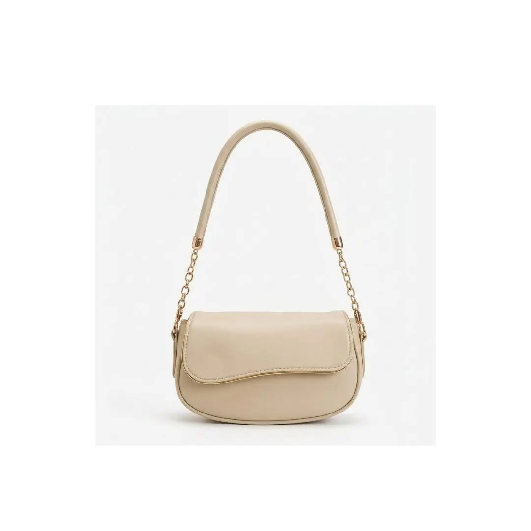 Luna Noir Flap Shoulder Bag
