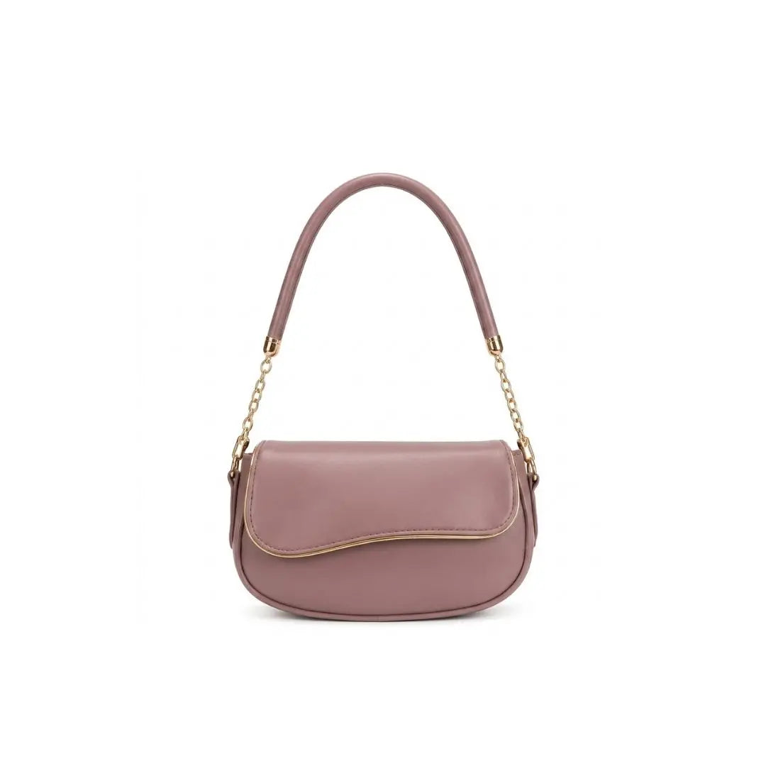 Luna Noir Flap Shoulder Bag