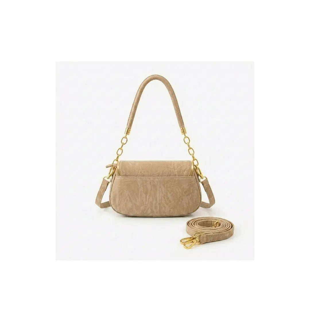 Crescent Shoulder Bag with Chain Strap