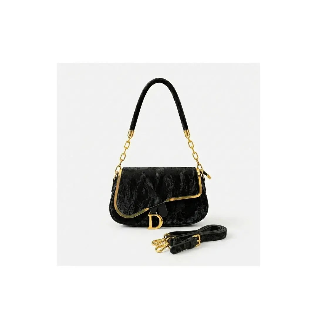 Crescent Shoulder Bag with Chain Strap