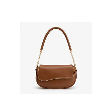 Luna Noir Flap Shoulder Bag