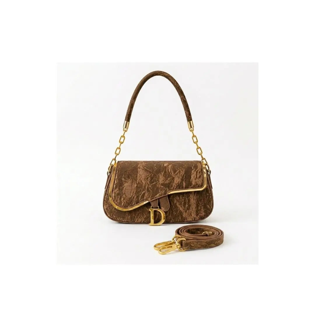 Crescent Shoulder Bag with Chain Strap