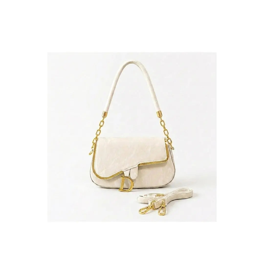 Crescent Shoulder Bag with Chain Strap
