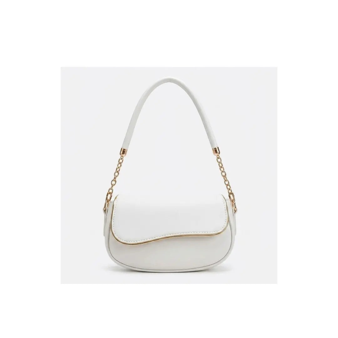 Luna Noir Flap Shoulder Bag